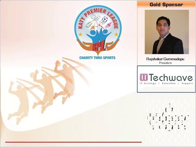 KPL 2019 Gold Sponsor - Raj Gummadapu - Techwave