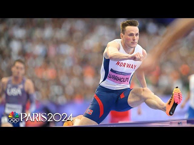 Karsten Warholm easily advances to begin 400m hurdle title defense | Paris Olympics | NBC Sports