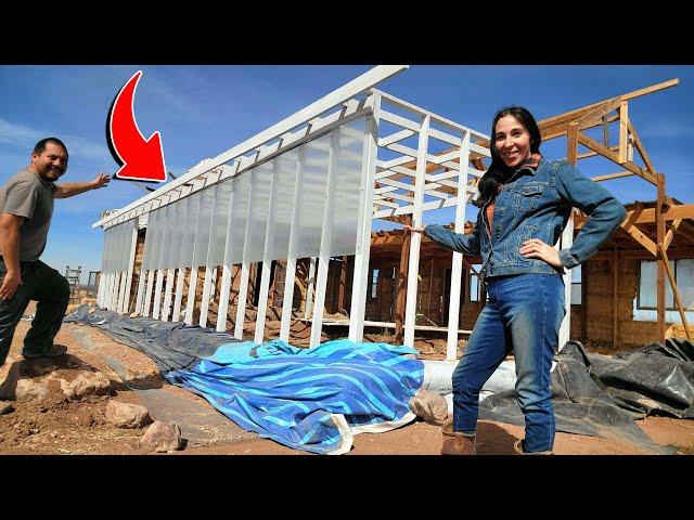 Installing Insulated Polycarbonate Panels For Our Attached Greenhouse