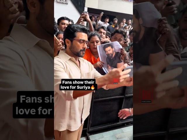 Fans Show Their Love For Suriya As He Arrives To Attend  The Press Conference Of his Movie 'Kanguva'