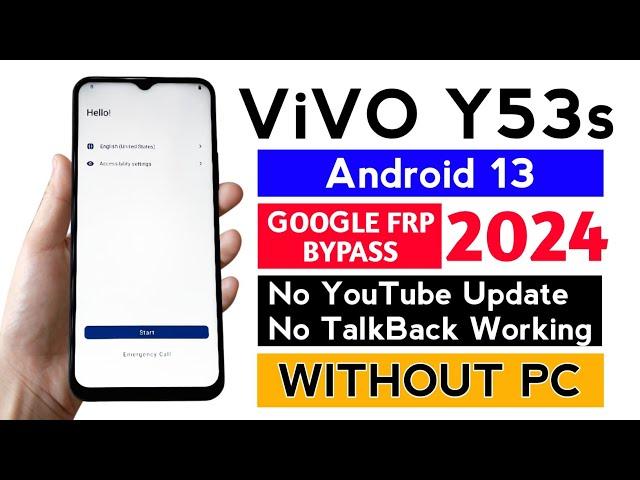 Vivo Y53s (V2058) Frp Bypass  Gmail Account Android 13 WITHOUT PC.