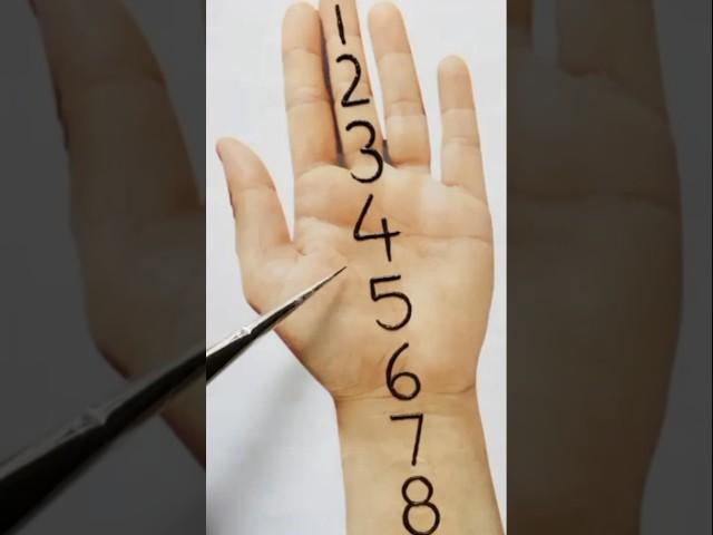 Very Easy Simple Beautiful Numbers Mehndi Design|| #mehndi #easymehndi #youtubeshorts #shorts