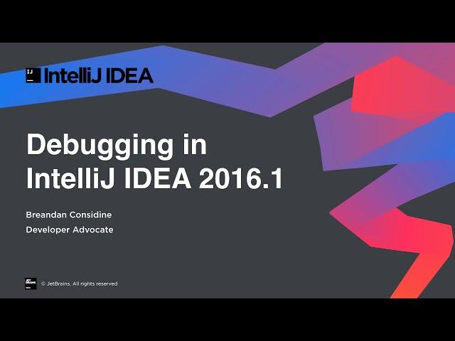 Debugging in IntelliJ IDEA 2016.1