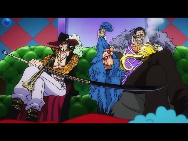 Yonko Buggy begs for his life to Crocodile & Mihawk (English Sub)