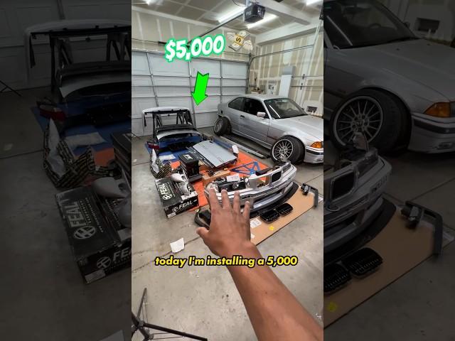 $300 car gets $1000 exhaust |  BMW Build Day 1 #e36