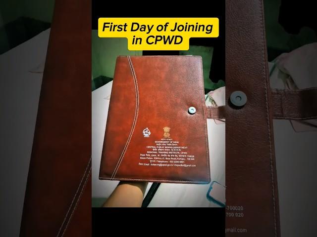 First Day Of Joining in CPWD | SSC JE   #motivation #sscje #cpwd #training