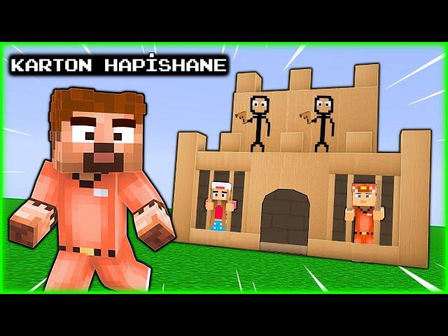 ESCAPE FROM MINECRAFT CARDBOARD PRISON!  - Minecraft Parodies