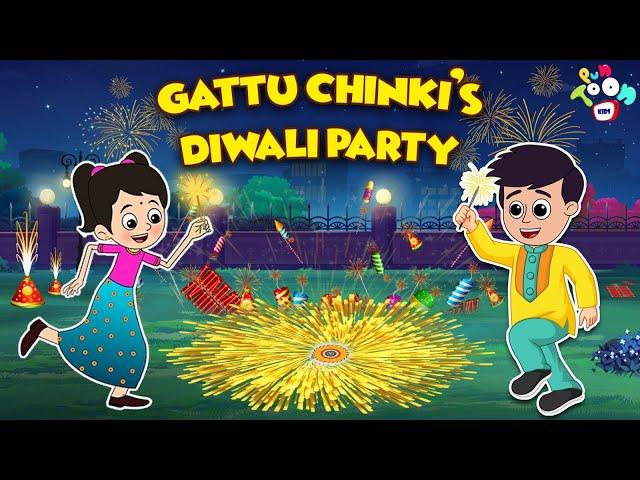 Gattu Chinki’s Diwali Party | Diwali Fun with Family | English Cartoon | Moral Story | PunToon Kids