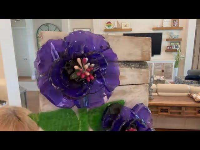 Discover The Art Of Cutting Glass & Crafting Flowers Step by Step Tutorial. Glass & Resin Art!