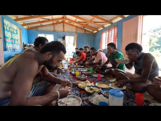 Village Youth Taro Project Ends With Feasting On Seafood (Stingray and Fish)