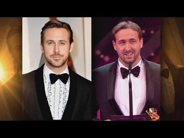 Man Pretending To Be Ryan Gosling Accepts Award On His Behalf As Oscars Spoof