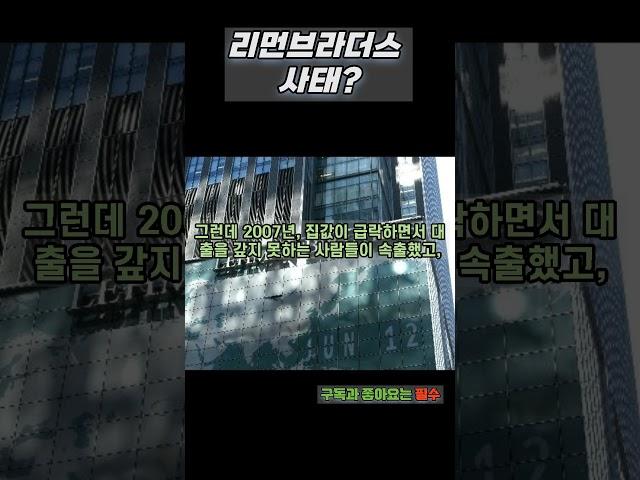 리먼브라더스 사태?
