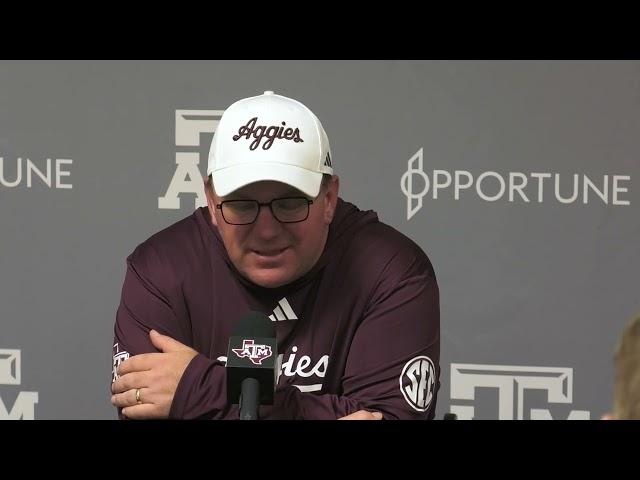 Mike Elko discusses Texas A&M's loss at Auburn