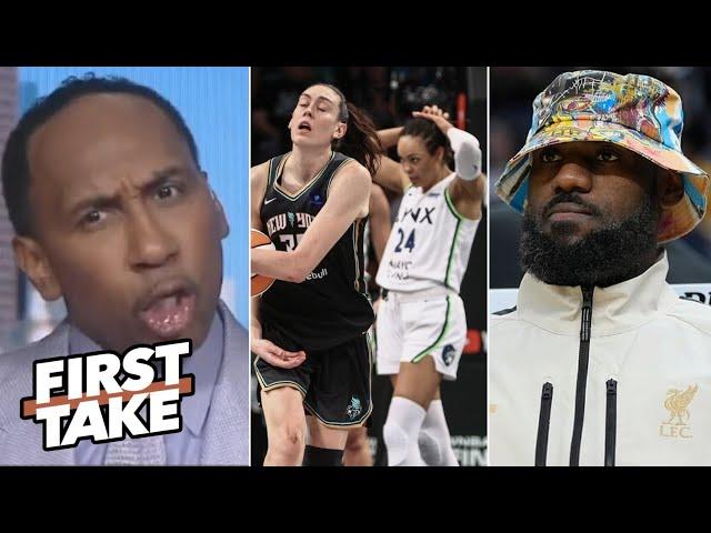 FIRST TAKE | Stephen A. reacts to LeBron James slamming refs for costing the Lynx the championship