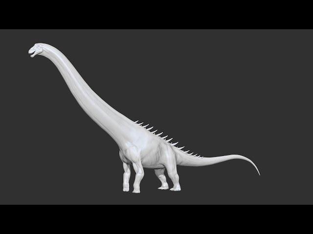 Alamosaurus Skin Sculpting Basic Steps Video
