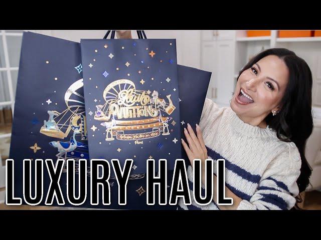 LOUIS VUITTON + GUCCI HAUL *The New LV Holiday Packaging* | LuxMommy