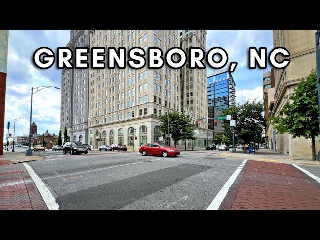 Greensboro, North Carolina USA - Downtown Greensboro Driving Tour