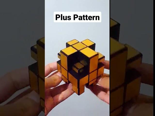 Make Plus Pattern Mirror Cube #howto #cube #viral #rubikscube #rubickcube #cubing #pattern #shorts
