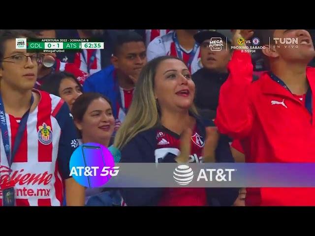 Gol de Julián Quiñones | Chivas 0-1 Atlas | Liga BBVA MX - Apertura 2022 - Jornada 8