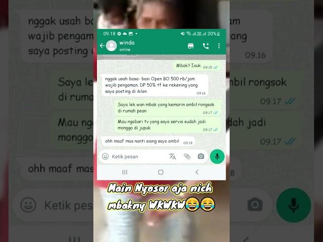 Chat lucu Open BO | Meme Lucu #shorts #videoshort #meme #memeviral #memelucubikinngakak