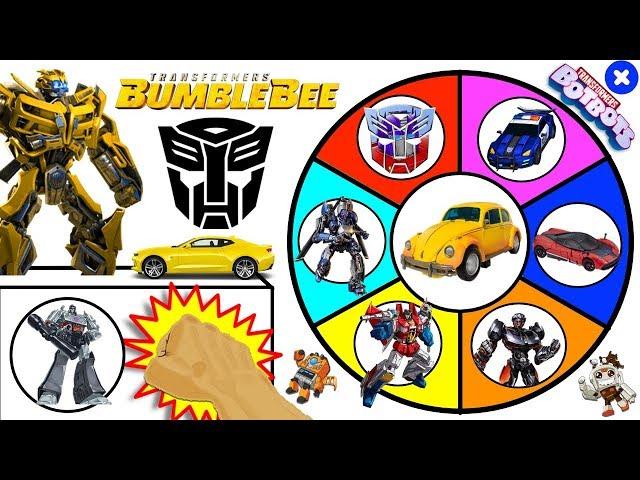 TRANSFORMERS BUMBLEBEE MOVIE Spinning Wheel Slime Game w/ Mini Transformers BotBots