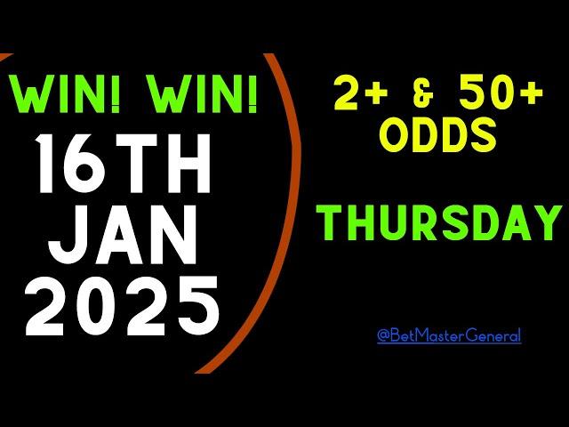 Football Prediction Today 16-01-2025 | Betting tips Today | Soccer Predictions today | Football Tips