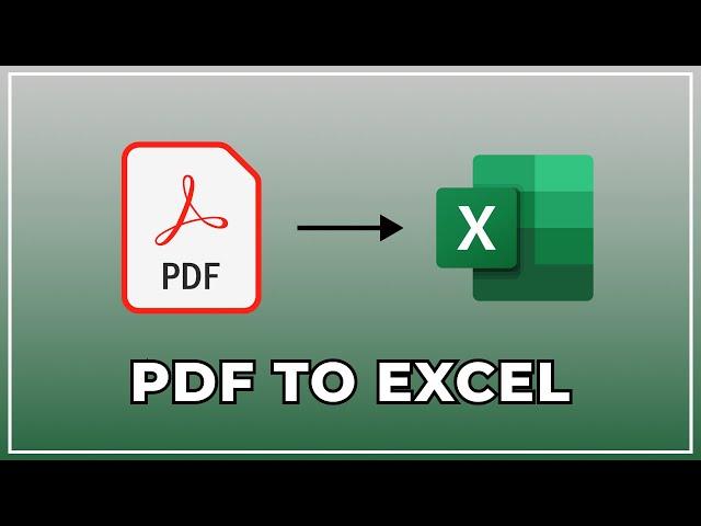 How to Convert PDF to EXCEL (2022)