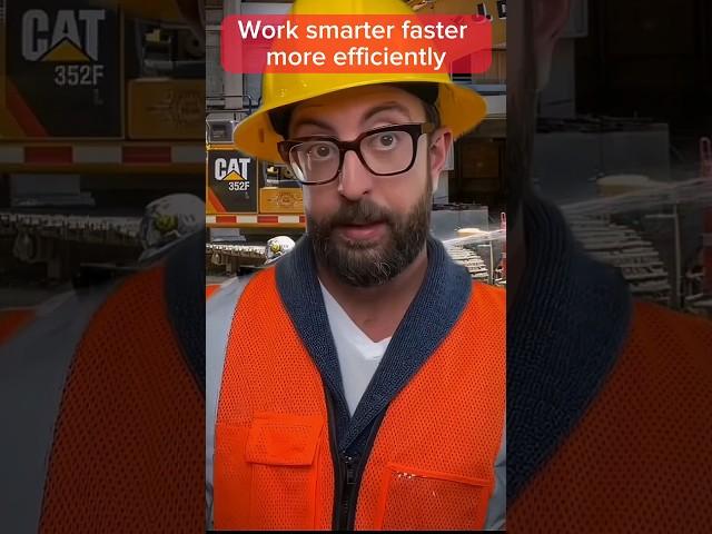 Work smarter faster more efficiently #adamrose #construction #workers #funny