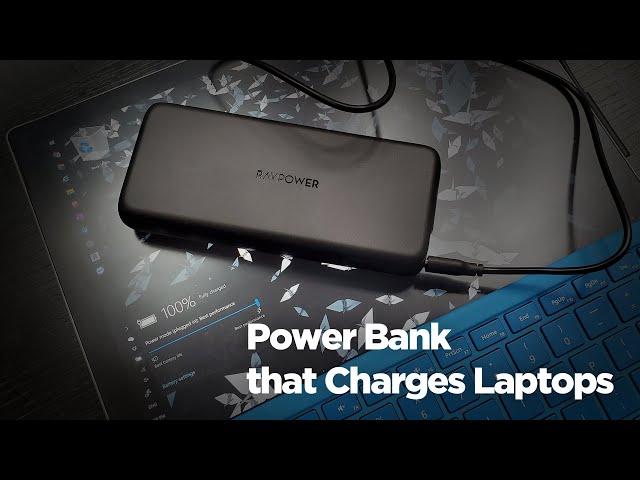 RAVPower 20000mAh 60W PD Power Bank - 2-Port USB-C Portable Charger with Power Delivery