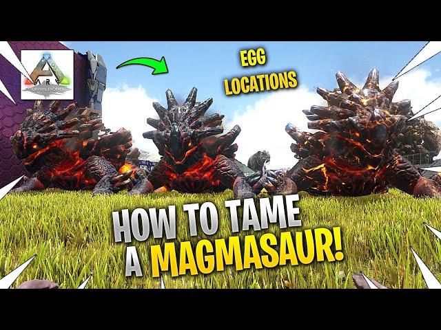 How To Tame A Magmasaur in Ark Lost Island!