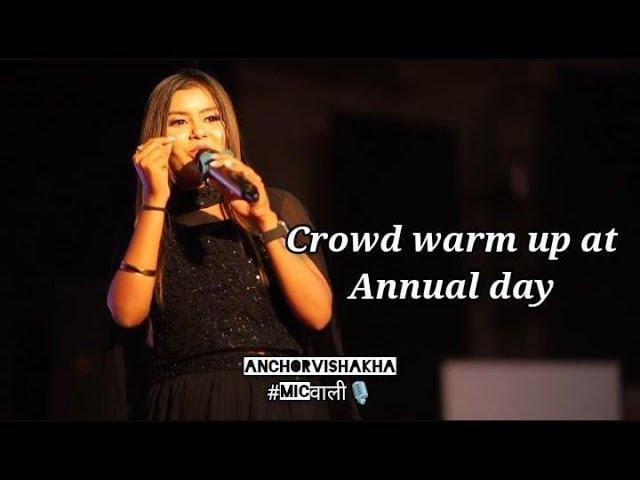 Anchor Vishakha Sharma (#Mic वाली ) Hosting Annual day Show | Stage Anchoring