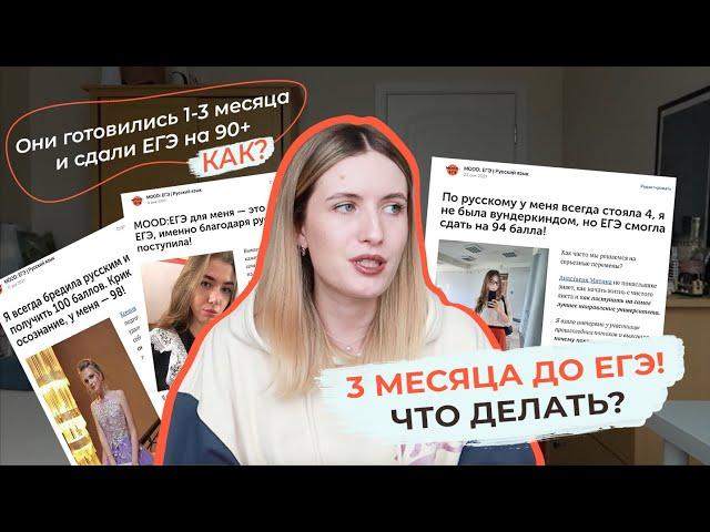 3 МЕСЯЦА ДО ЕГЭ! КАК ЗА 3 МЕСЯЦА ПОДГОТОВИТЬСЯ НА 90+? ПЛАН ПОДГОТОВКИ ОТ ВЫПУСКНИКОВ!