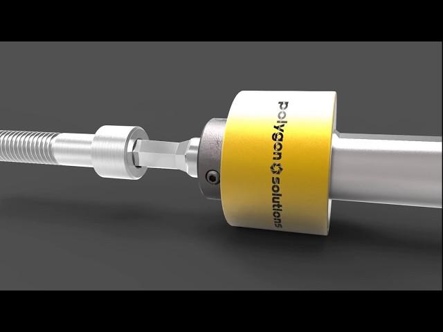 Rotary Broaching Illustration in a Lathe - By Polygon Solutions