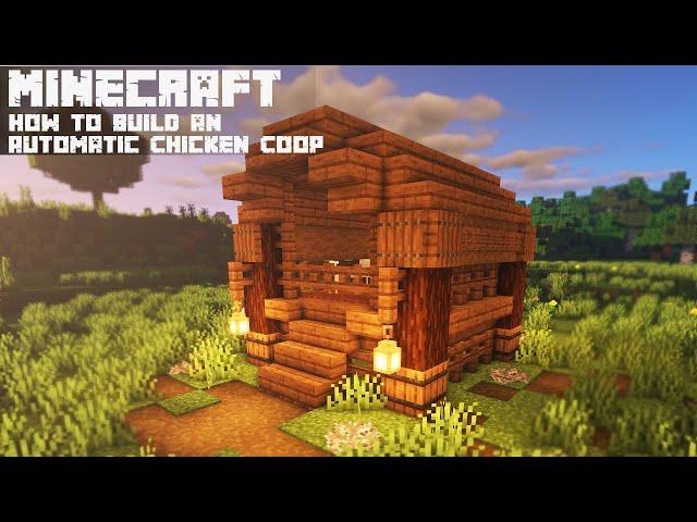 Minecraft: Hopper Operated Egg Collecting Chicken Coop | Egg Collector Tutorial