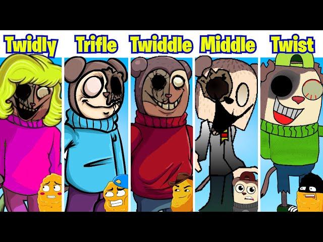 FNF TWIDDLEFINGER VS TWISTEDTOES VS MIDDLEFINGER VS TWIDDLYDINKS VS TRIFLETHUMB