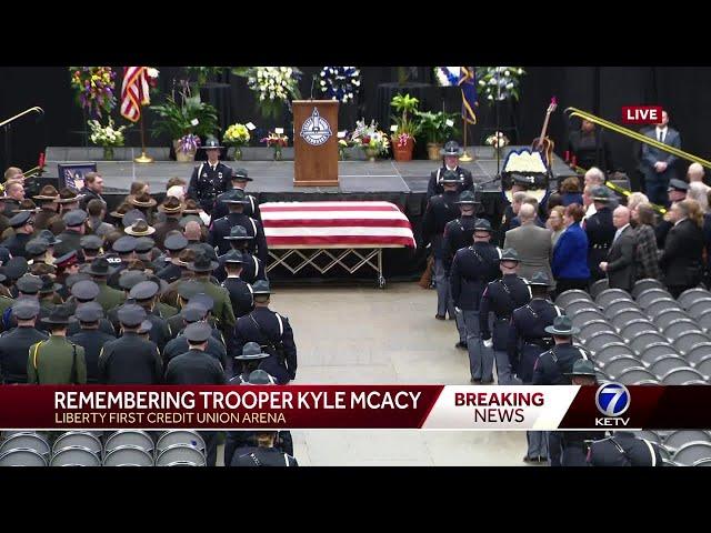 Procession, funeral service for fallen Nebraska state trooper Kyle McAcy