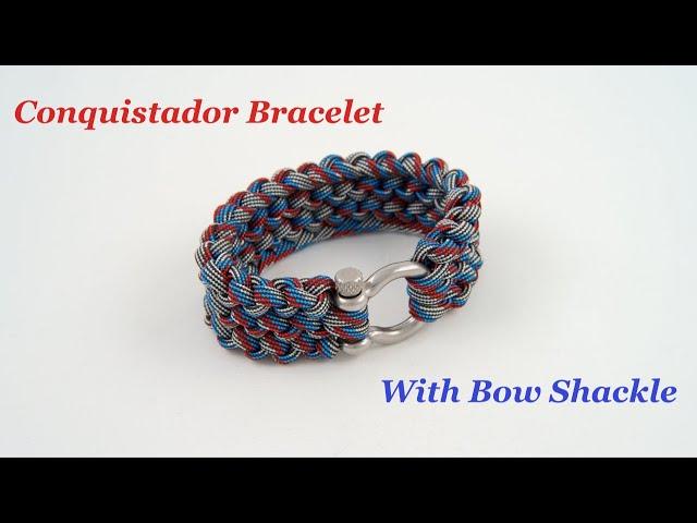 Conquistador  Paracord Bracelet with Bow Shackle