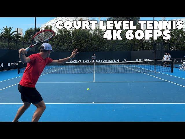 Tommy Paul & Arthur Cazaux 2024 Court Level Practice 4K 60FPS