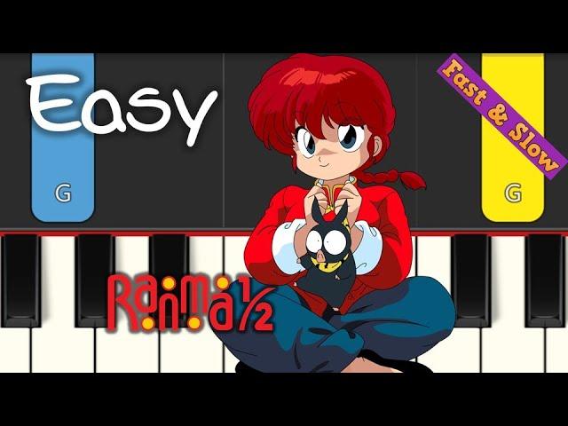 Ranma 1/2 Opening - EASY PIANO TUTORIAL