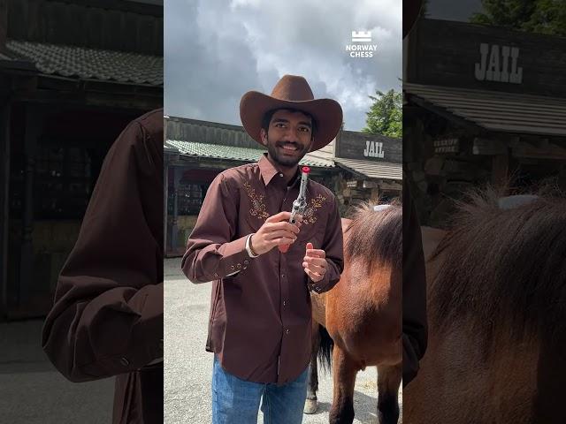World Champion, but make it cowboy. #NorwayChessGames #NorwayChess