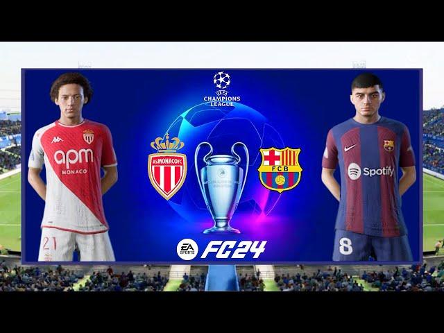 AS Monaco vs Barcelona - UEFA CHAMPIONS LEAGUE 24/25 - 2024 Full Match 4K - FC 24