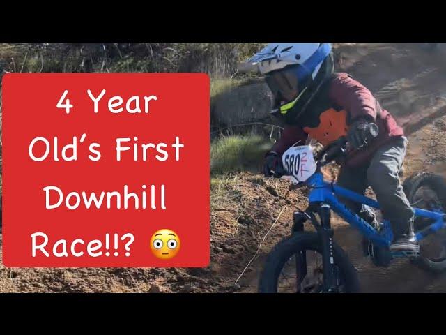 4 Year Old Ripper Does His First MTB Downhill Race!!