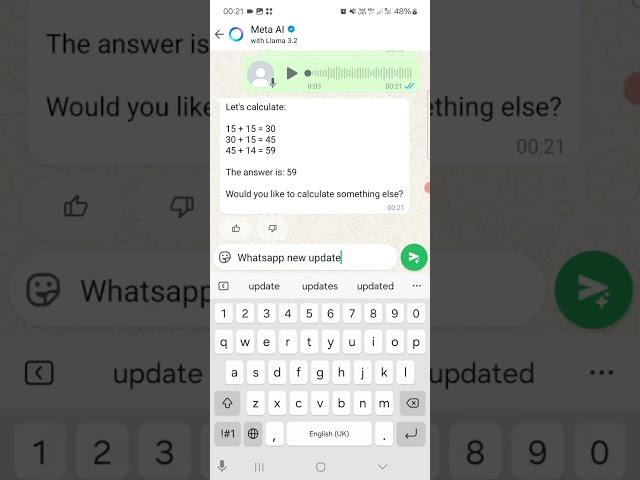 Whatsapp voice typing meta ai  some beta tester get it