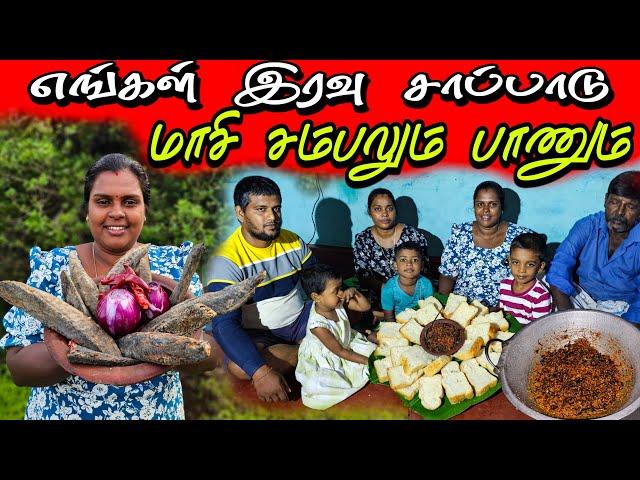 மாசி சம்பலும் பாணும் இரவு சாப்பாடு | Our village life ️ | vanni vlog