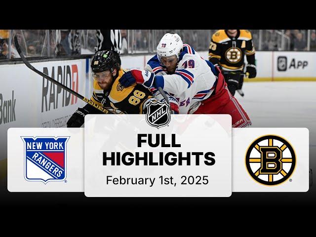 NHL Highlights | Rangers vs. Bruins - February 1, 2025