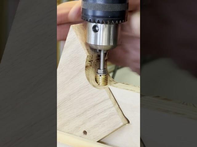 Threaded Insert with Drill Press #woodworking #diy #workshop #tools