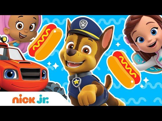 Summer Fun Hot Dog Song  w/ PAW Patrol, Blaze & More! | Stay Home #WithMe | Nick Jr.