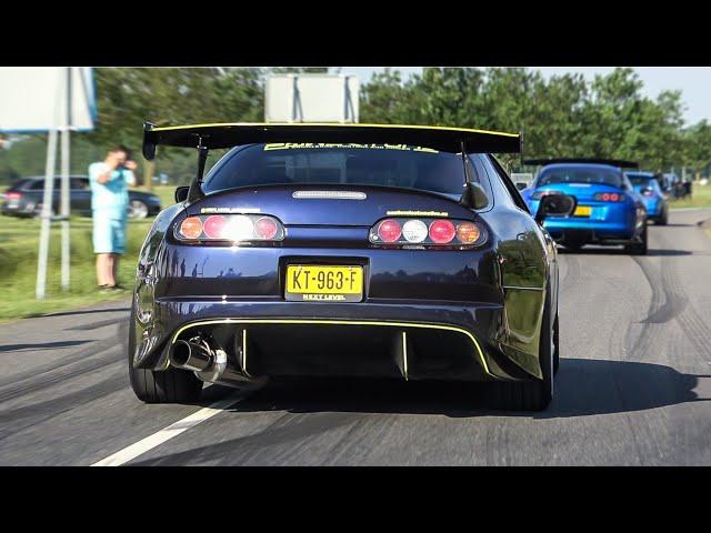 JDM Cars leaving Japfest 2024- Widebody S2000, 550HP Chaser, R34, RX7, Impreza STI, Crown, RCF...