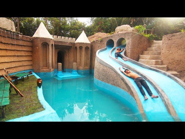 My Summer Holiday 155 Days Building 1M Dollars Water Slide Park into Underground Swimming Pool House