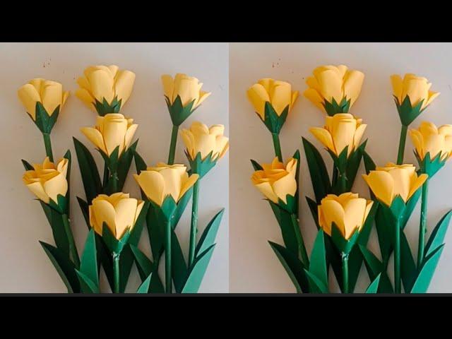 Handmade Paper Rose - Easy and Beautiful Paper Flower Rose Making - DIY Flowers